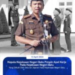 KAJARI BATU PIMPIN APEL KERJA PADA KEJAKSAAN NEGERI BATUPada hari ini, Senin tanggal 13 April 20
