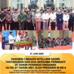 KASUBSI-1 BIDANG INTELIJEN HADIRI ACARA TASYAKURAN & DOA BERSAMA MEMPERINGATI 25 TAHUN PENANDATA