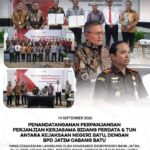 PENANDATANGANAN PERPANJANGAN PERJANJIAN KERJASAMA ANTARA KEJARI BATU DAN BPD JATIM CABANG BATUPa